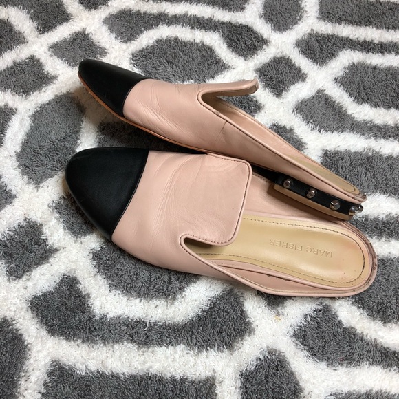 💫MARC FISHER ANALISE FLAT MULE size 8.5M pink/blk - Picture 6 of 8